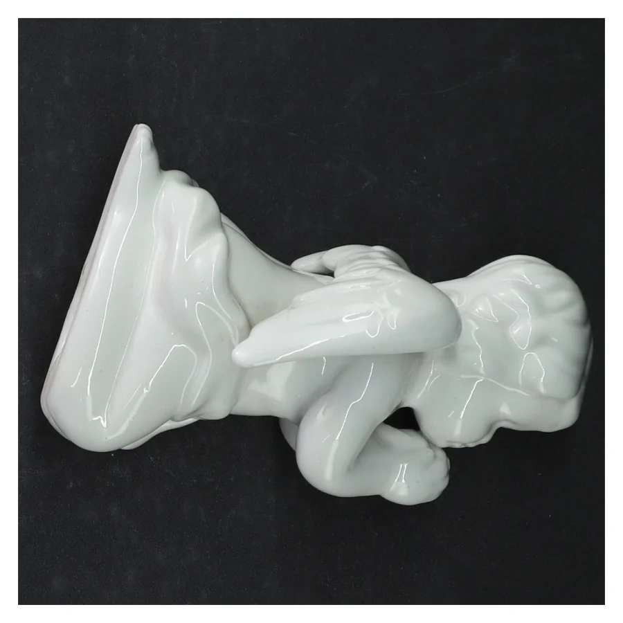 Hvid porcelæns engel (str. 13 cm)