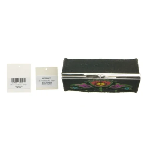 Broderet stofpung med metal lukning fra Goshico (str. 16 x 11 x 7 cm)