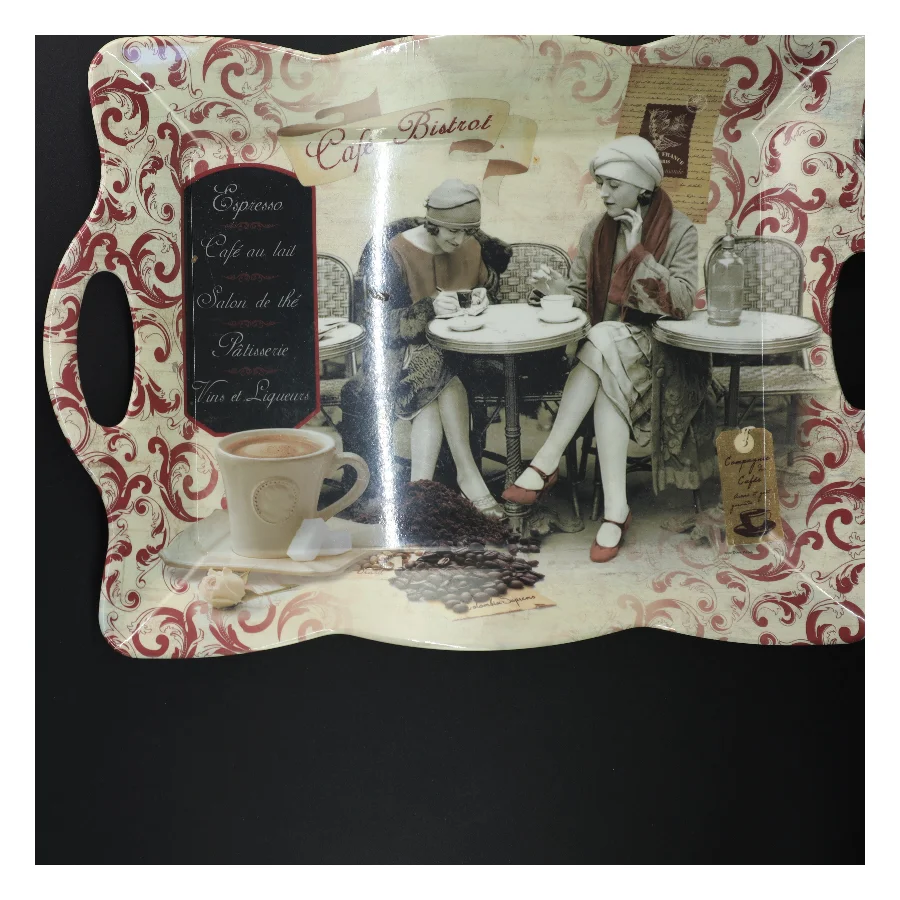 Bakke med cafémotiv (str. 30 x 40 cm)