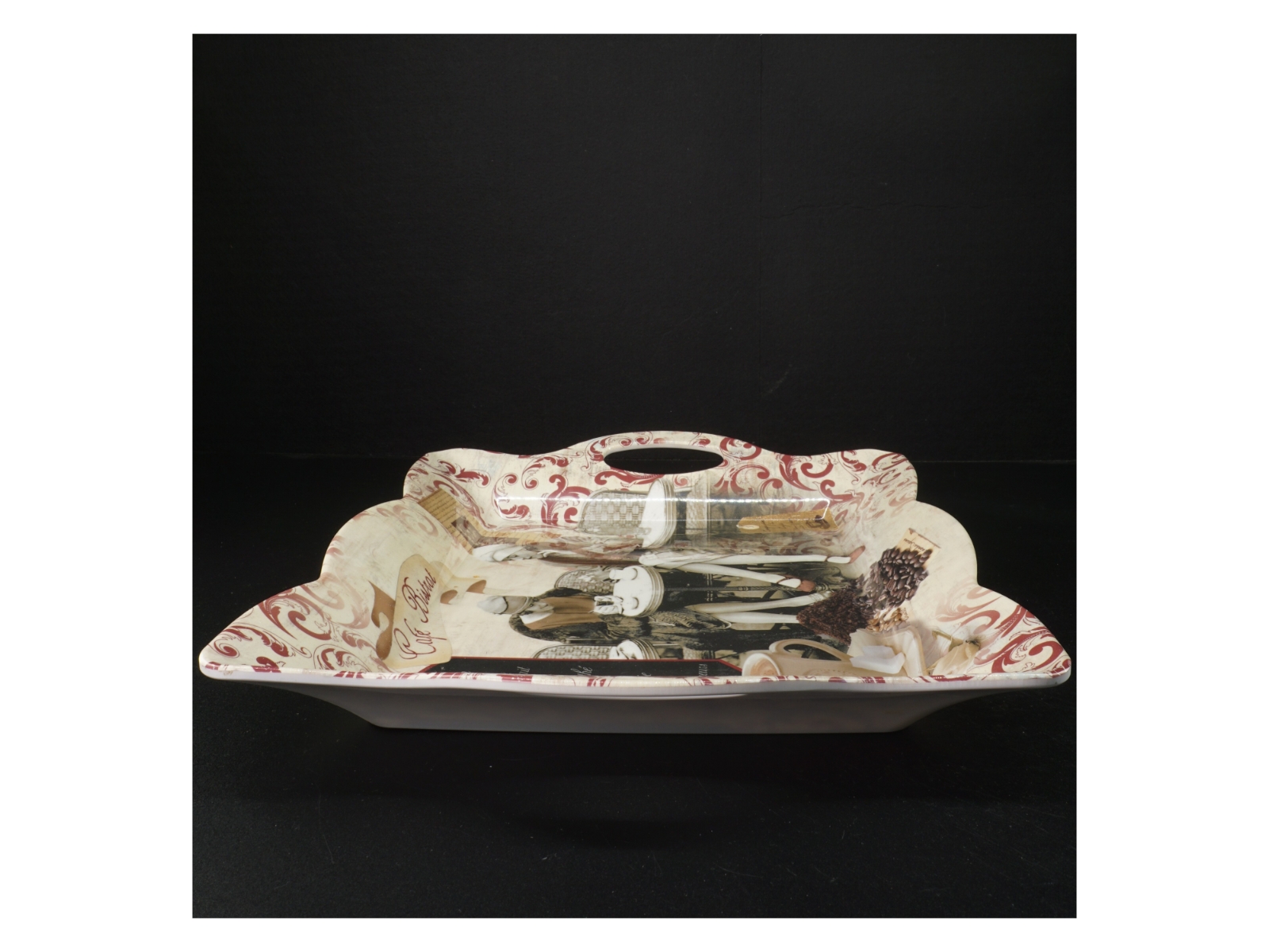 Bakke med cafémotiv (str. 30 x 40 cm)