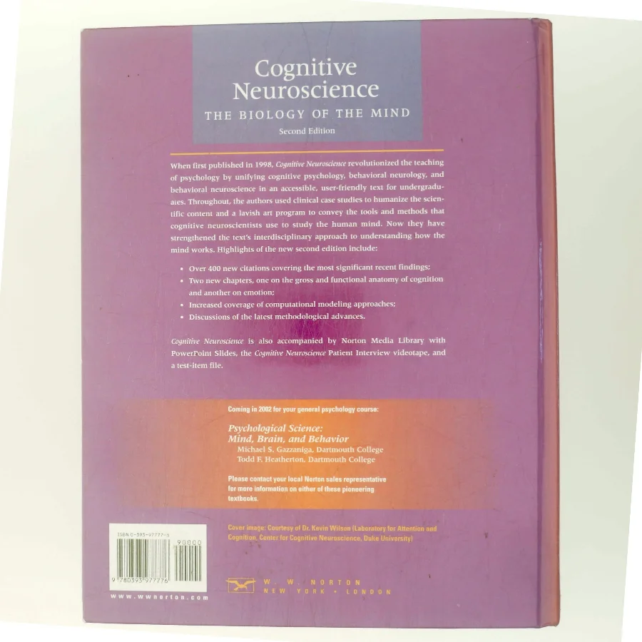 Cognitive neuroscience : the biology of the mind (Bog)