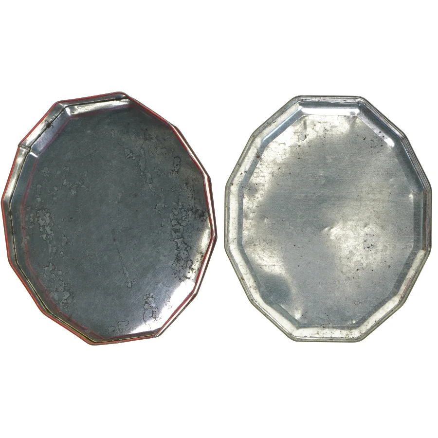 Vintage kagedåse med blomsterdesign (str. 21x18 cm)