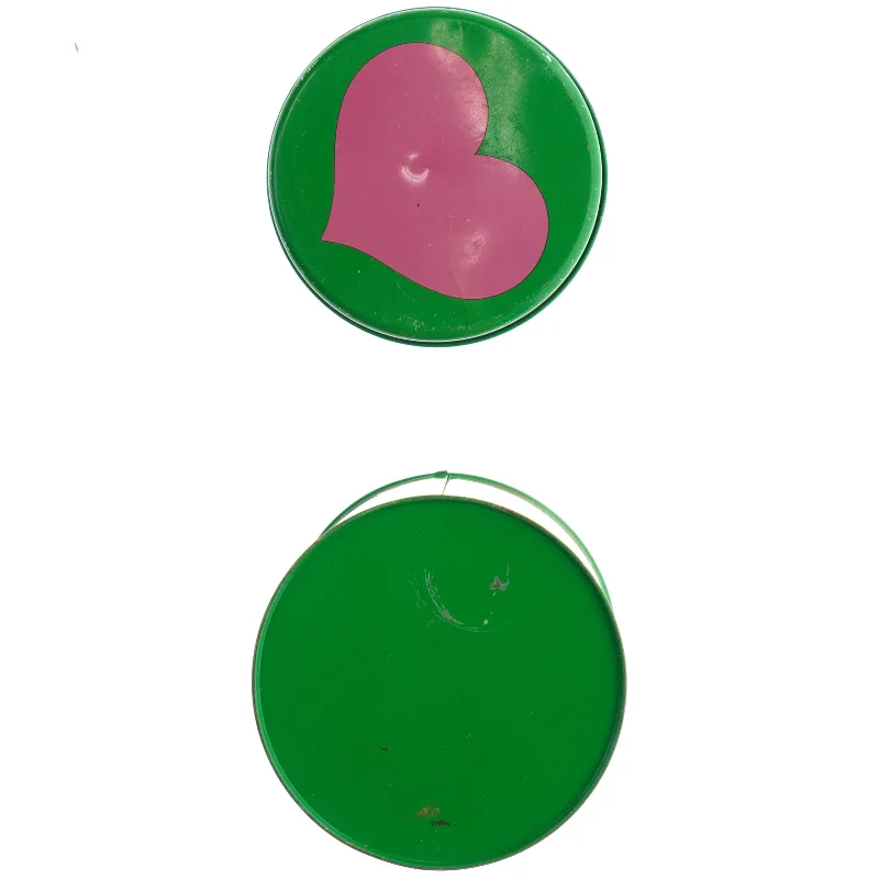 1960'er dåse med hjerter Laurids Lønborg & Lena Al Eklund (str. Diameter, 13 cm h 16 cm)