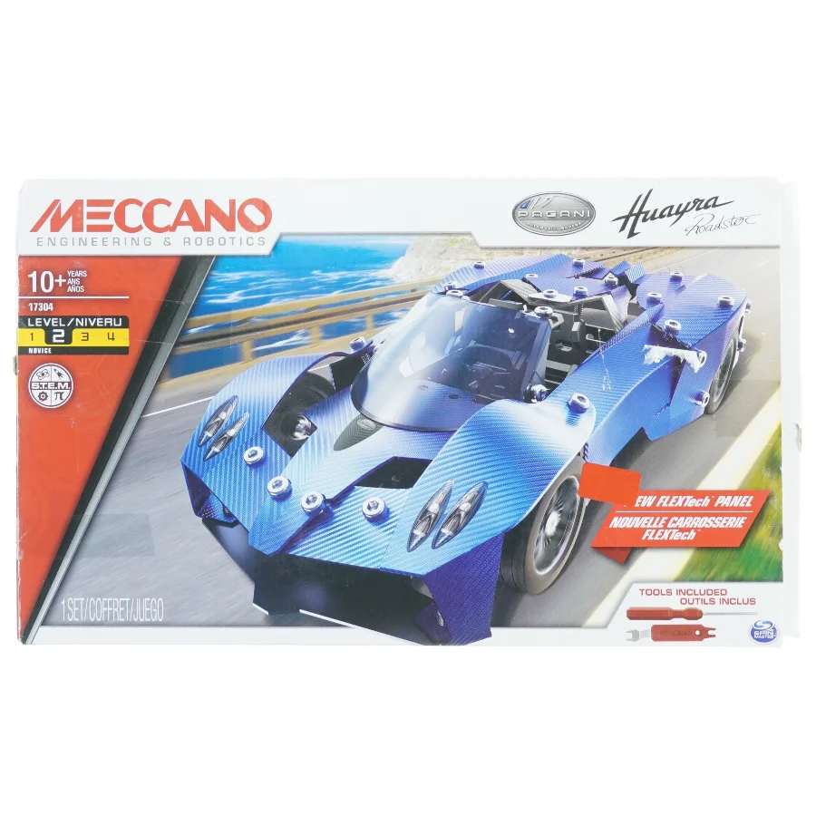 Meccano-Erector Sports Car Set Pagani Huayra Roadster (str. Kassen er 32 x 20 x 5 cm)