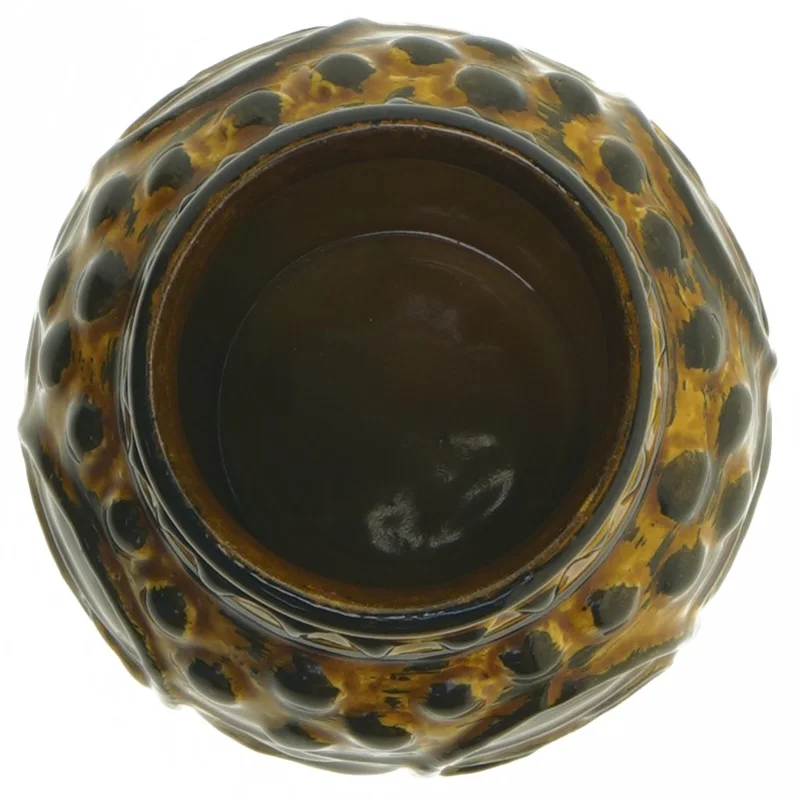 Keramisk vase med mønstret design fra Bay W.GERMANY (str. 15 cm)