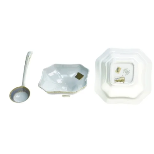 Antik Terrin Skål med låg og ske fra Myott, Son And Co Imperial England(str. 17 x 7 cm)