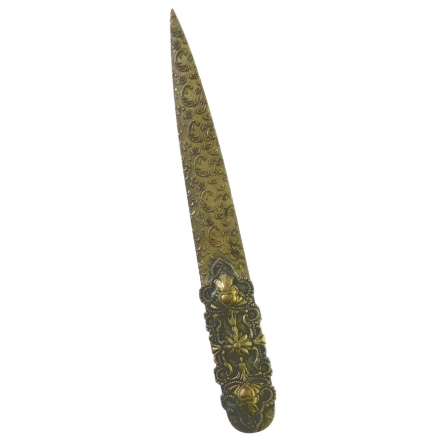 Ornamenteret brev kniv åbner (str. 20 x 3 cm)