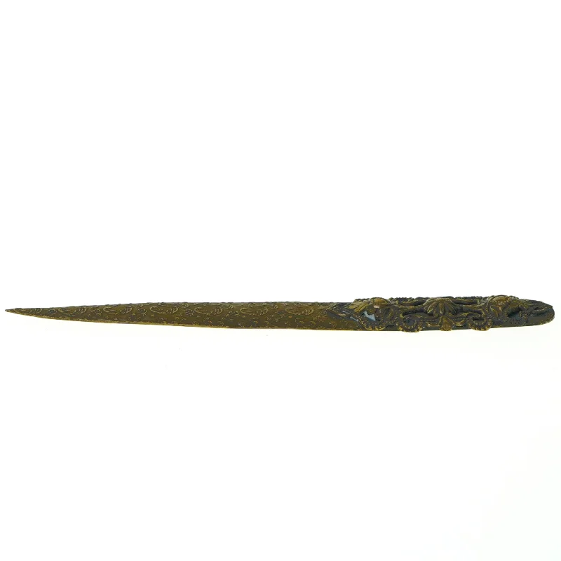 Ornamenteret brev kniv åbner (str. 20 x 3 cm)