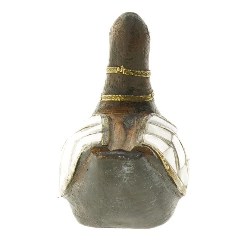 Figur af and I Perlemor,  Træ og Metal (str. 14 x 6 cm)