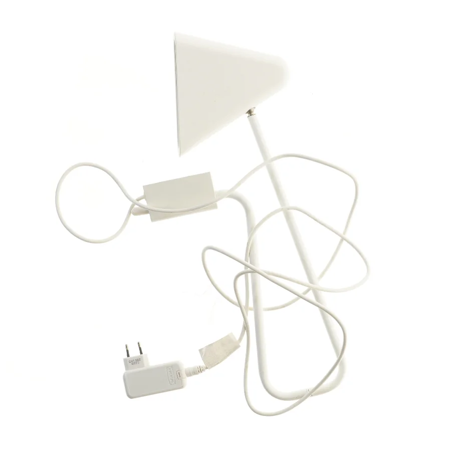 Hvid Ikea PS12 væglampe med adapter (str. 55 cm)