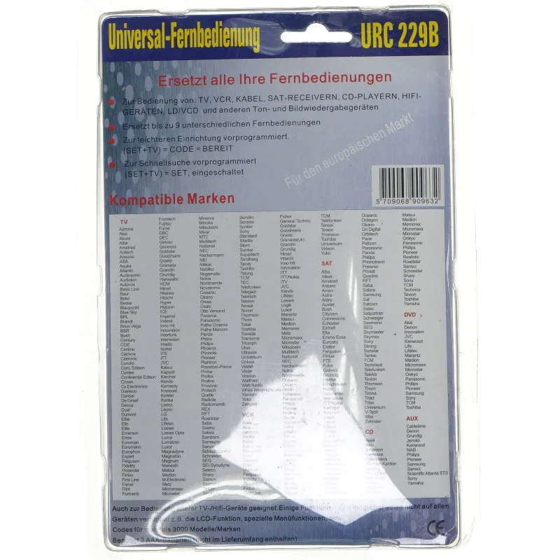 Universal fjernbetjening