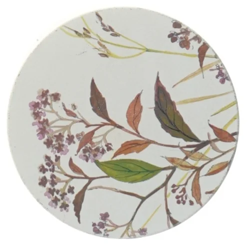 Vintage metal opbevarings dåse med floralt design (str. Ø 11 cm længde 15,5 cm)