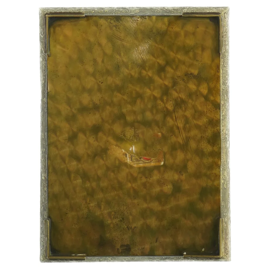 Dekorativ bronze boks med låg (str. 21 x 16 cm)