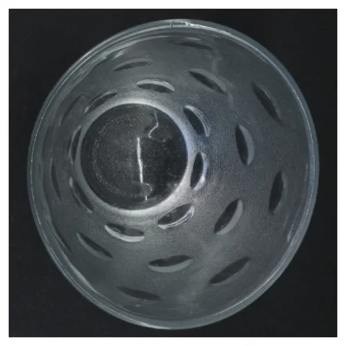 Veteria Di Borgonovo Italiensk 1970'er matteret Glasvase med bobledesign (str. 15 cm ø 11,5 cm)