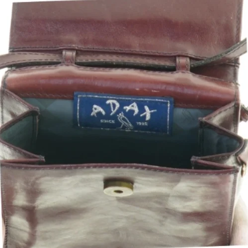 Vintage Læder Skulder Crossbody taske fra Adax (str. 20 x 18 cm)