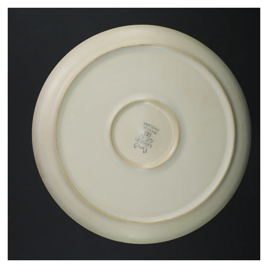 Vintage Denby tallerken med blomsterdesign fra Langley det(str. Ø. 25,5 cm)