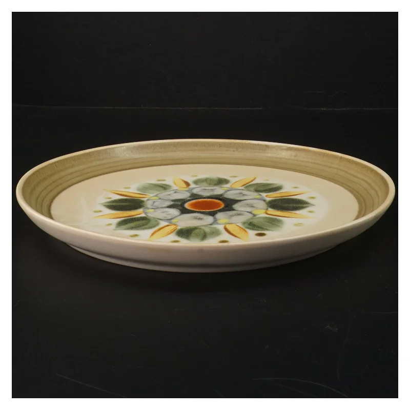Vintage Denby tallerken med blomsterdesign fra Langley det(str. Ø. 25,5 cm)