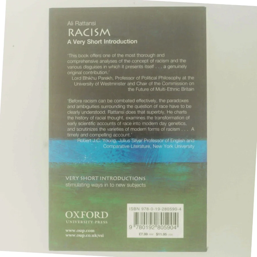 Racism : a very short introduction af Ali Rattansi (Bog)