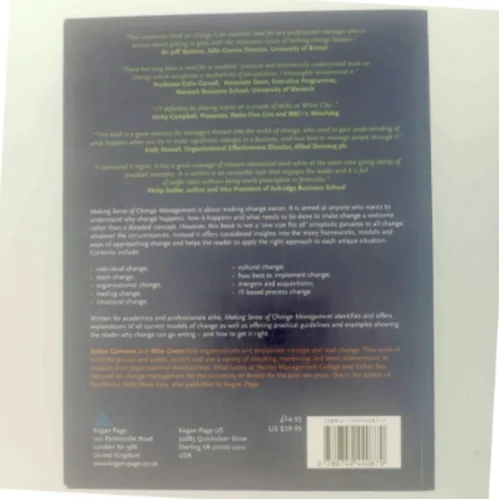Making sense of change management : a complete guide to the models, tools & techniques of organizational change (Bog)