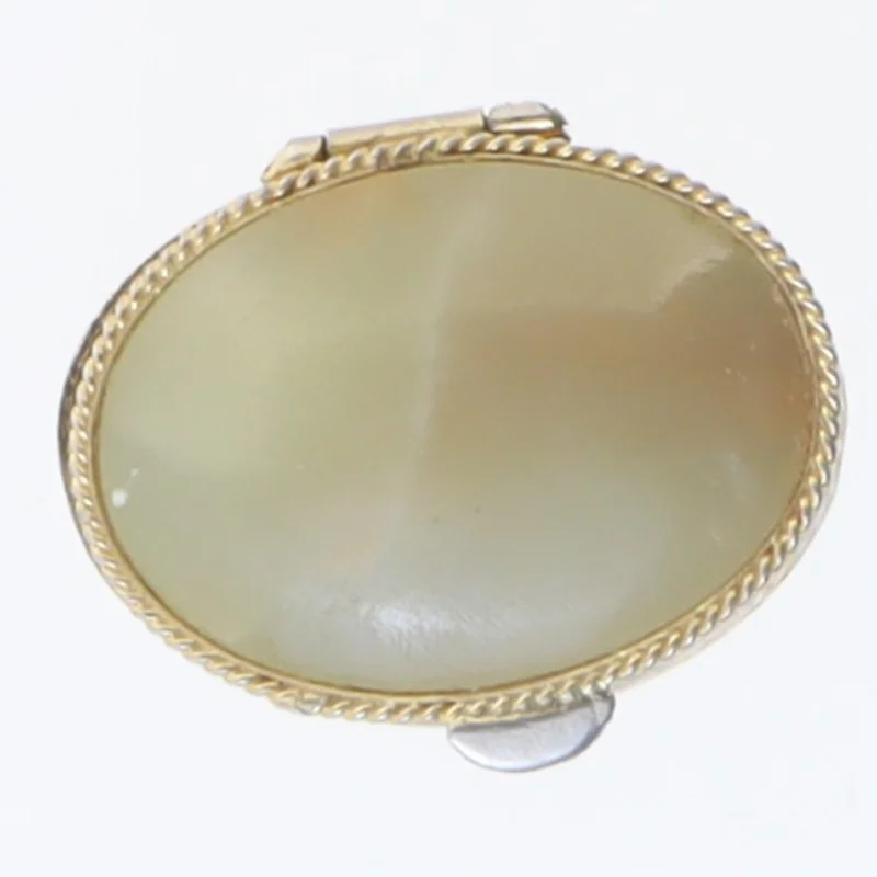 Vintage smykkeskrin med Onyx Sten låg (str. 3,5 cm)