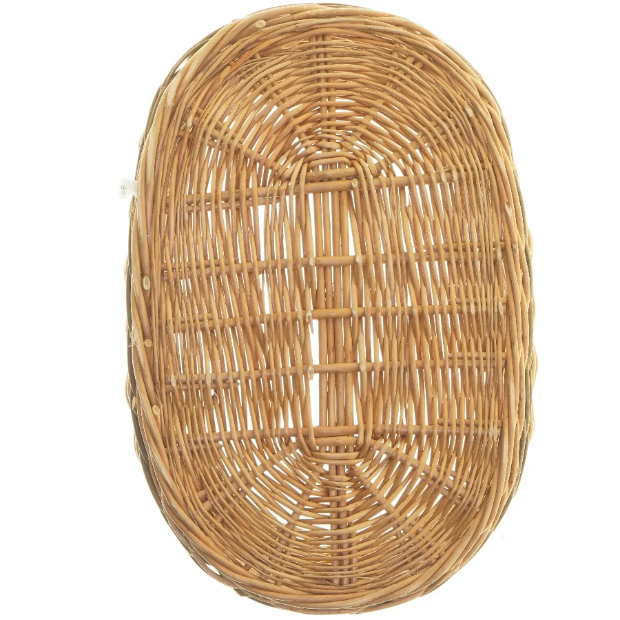 Flettet oval kurv (str. 40x20x26 cm)