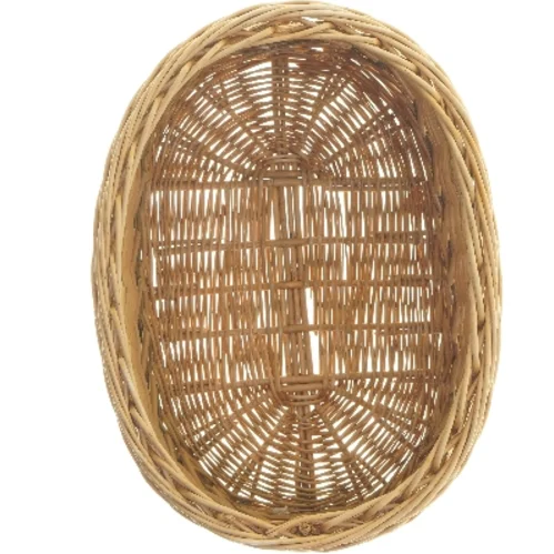 Flettet oval kurv (str. 40x20x26 cm)