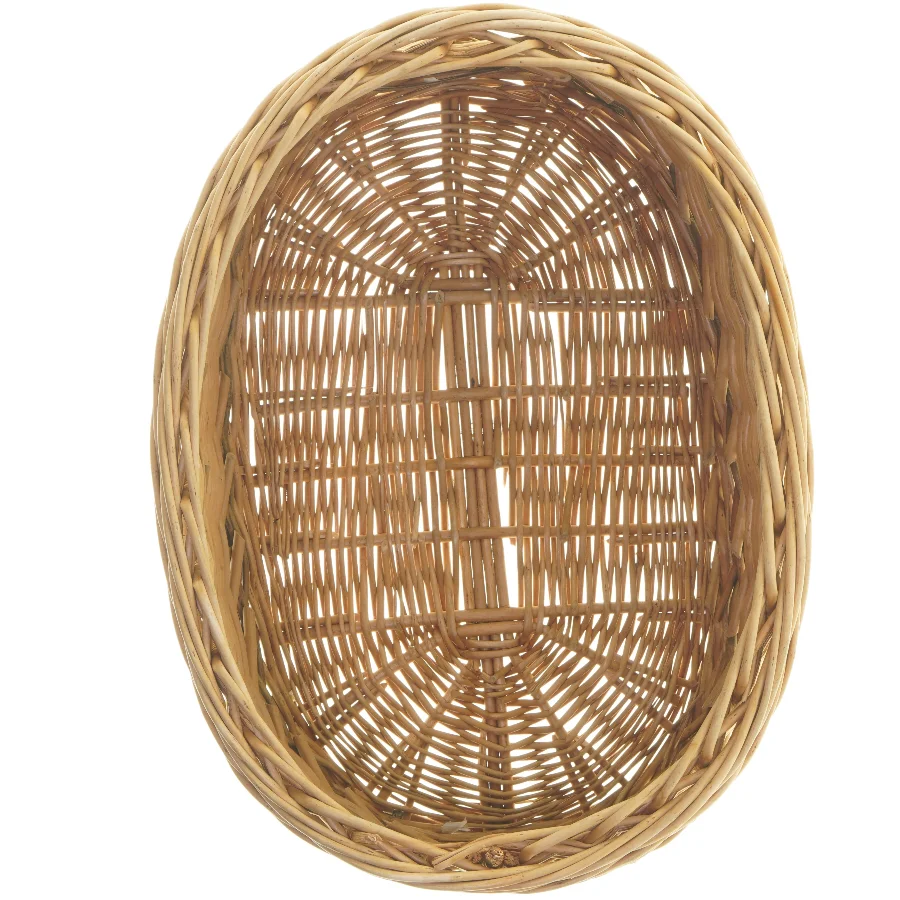 Flettet oval kurv (str. 40x20x26 cm)