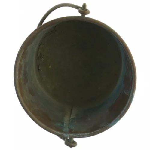 Gammel kobber spand (str. 15 x 12 cm)