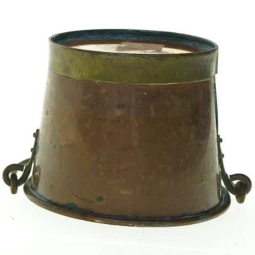 Gammel kobber spand (str. 15 x 12 cm)