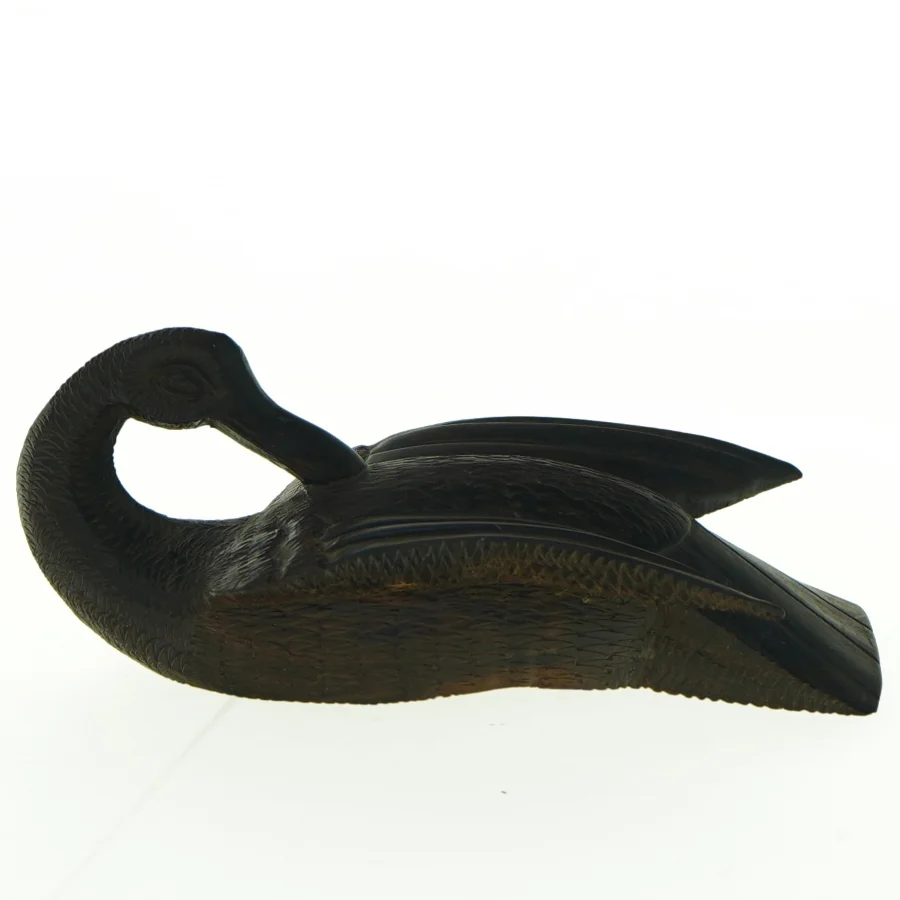 Træskulptur af and (str. 14 cm)