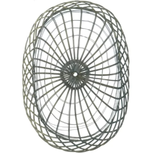 Fil de Fer Oval Flettet Metal Frugtkurv (str. 31 x 22 cm)