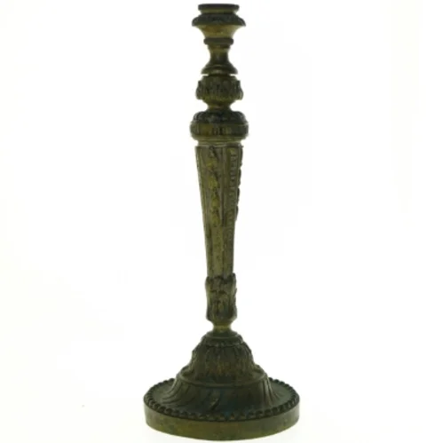 Antik Messing Lysestage (str. 30 x 11 cm)