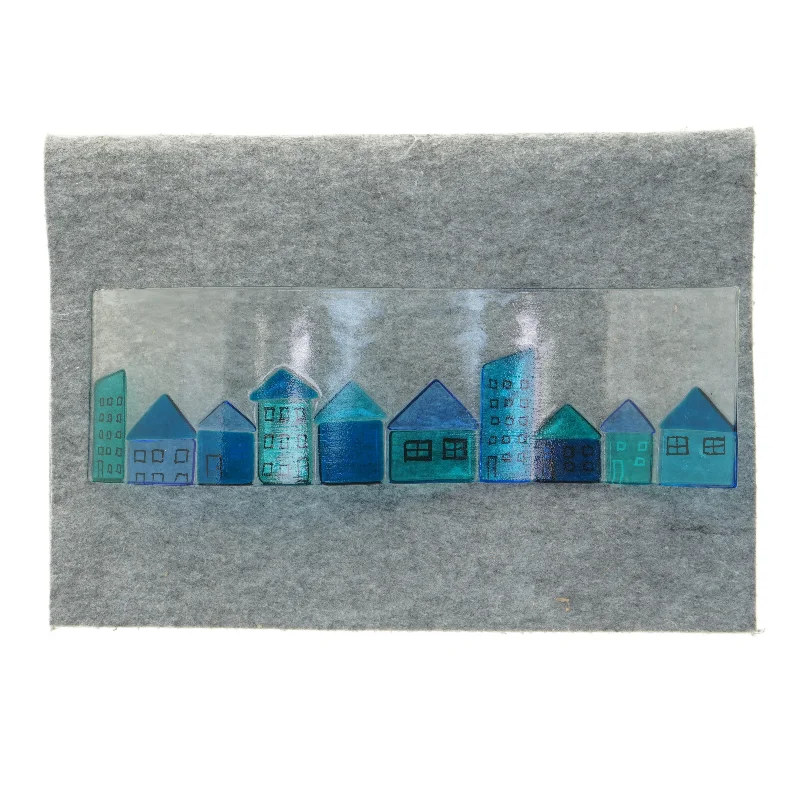 Fuset Glas Huse, dekoration (str. 38 x 11 cm)