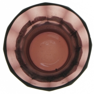 Antik ametyst Glasvase med guldbånd fra Walther (str. Ø 10 cm)