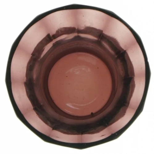 Antik ametyst Glasvase med guldbånd fra Walther (str. Ø 10 cm)