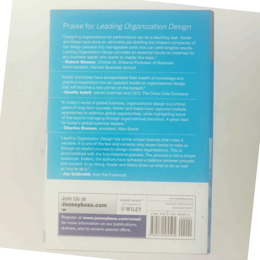 Leading organization design : how to make organization design decisions to drive the results you want af Gregory Kesler (f. 1952) (Bog)