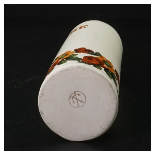 Vintage håndmalet porcelæn keramik eddikeflaske (str. 30 x 7 cm)