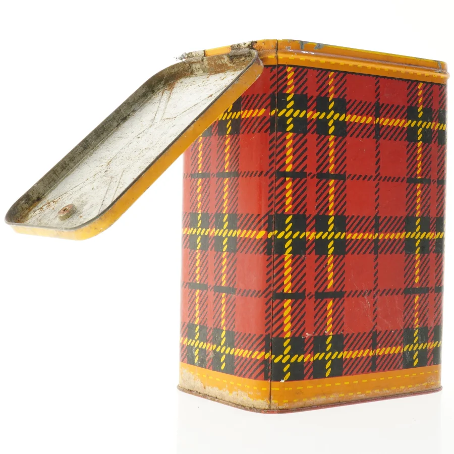 Skotsternet metal dåse (str. 27,5 x 19 x 14 cm)