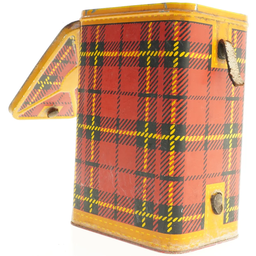 Skotsternet metal dåse (str. 27,5 x 19 x 14 cm)