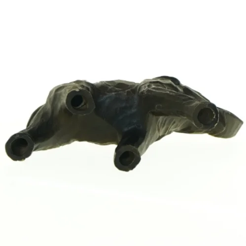 Bronzefarvet elefantfigur (str. 15 x 9 cm)
