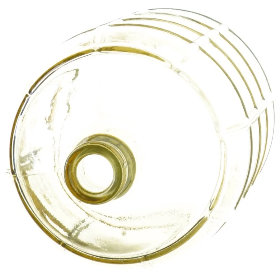 Stor relief mønstret Glas flaske vase (str. 27 x 15 cm)