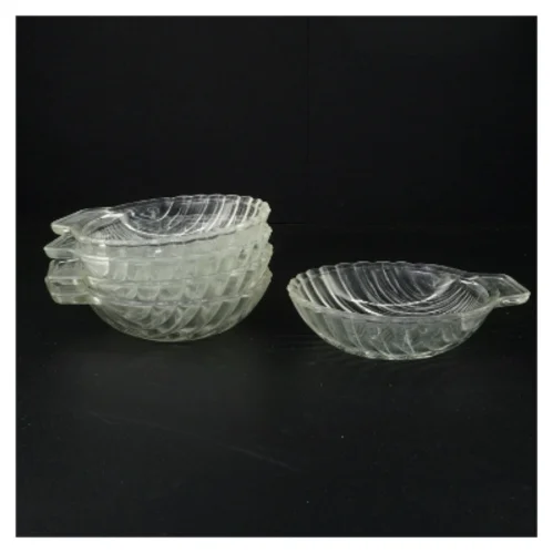 Glas Muslingeskaller skåle sæt 5 stk. fra Pyrex (str. 16 x 14 cm)