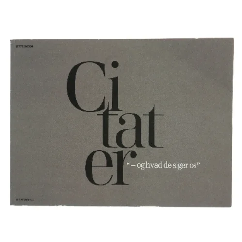 Citater – og hvad de siger os af Jette Skeem (Bog)