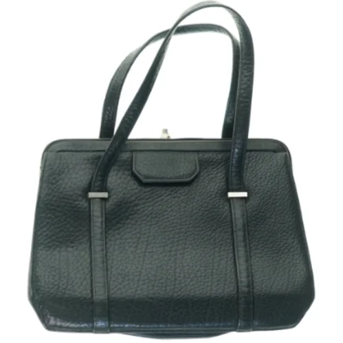 Vintage Læder Hånd Taske fra Bon Gout, foret med rødt læder (str. 30 x 20 cm)