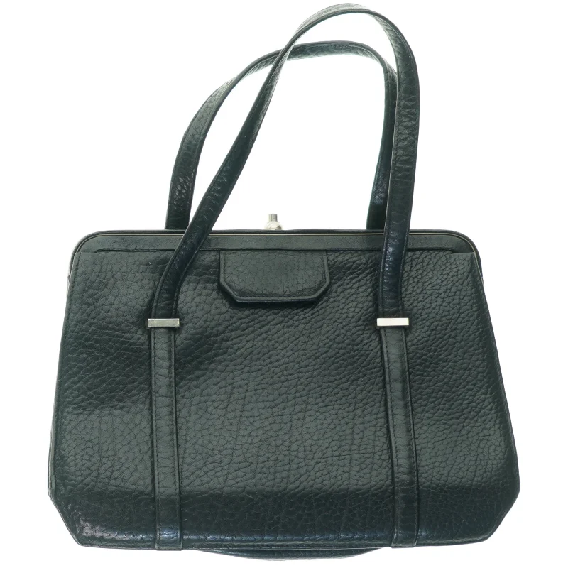 Vintage Læder Hånd Taske fra Bon Gout, foret med rødt læder (str. 30 x 20 cm)