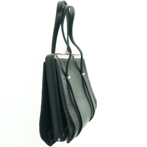 Vintage Læder Hånd Taske fra Bon Gout, foret med rødt læder (str. 30 x 20 cm)