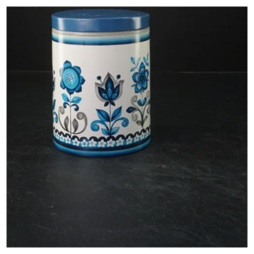 Vintage Blomsterdekoreret dåse (str. 15x11 cm)