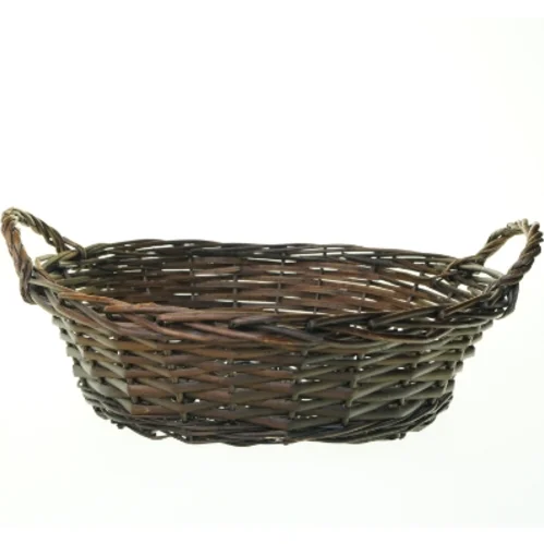 Oval Flettet Pile Kurv (str. 32 x 44 cm)