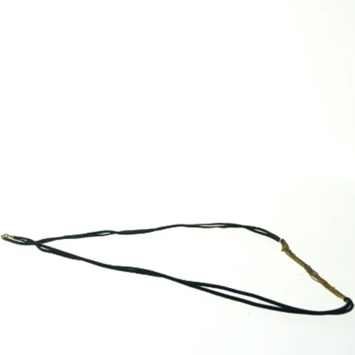 Hals kæde i ruskind og guldkæder (str. 56 cm)