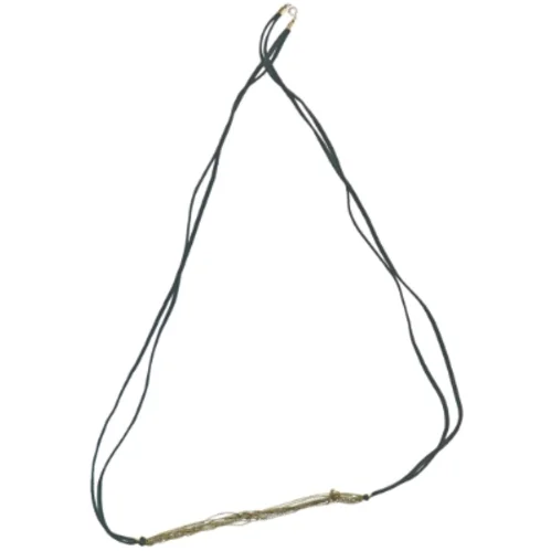 Hals kæde i ruskind og guldkæder (str. 56 cm)